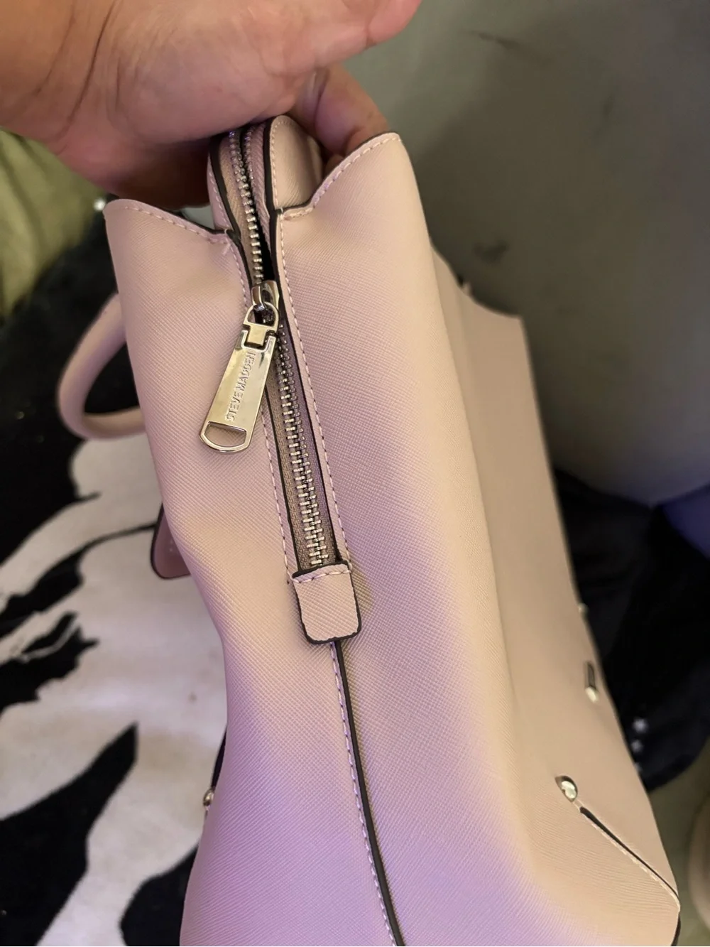 Steve Madden Blush Pink Structured Satchel Handbag